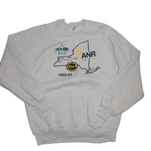 Vintage Jerzees 2XL Empire State Pipeline ANR 1993-94 Gray Pullover Sweatshirt
